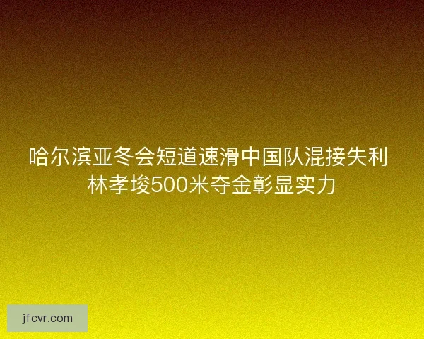 哈尔滨亚冬会短道速滑中国队混接失利 林孝埈500米夺金彰显实力